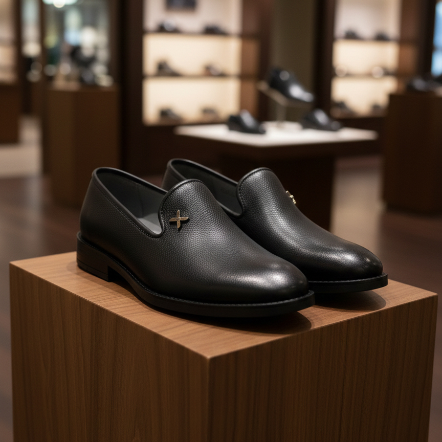 کفش کالج مردانه مشکی مدل Farid